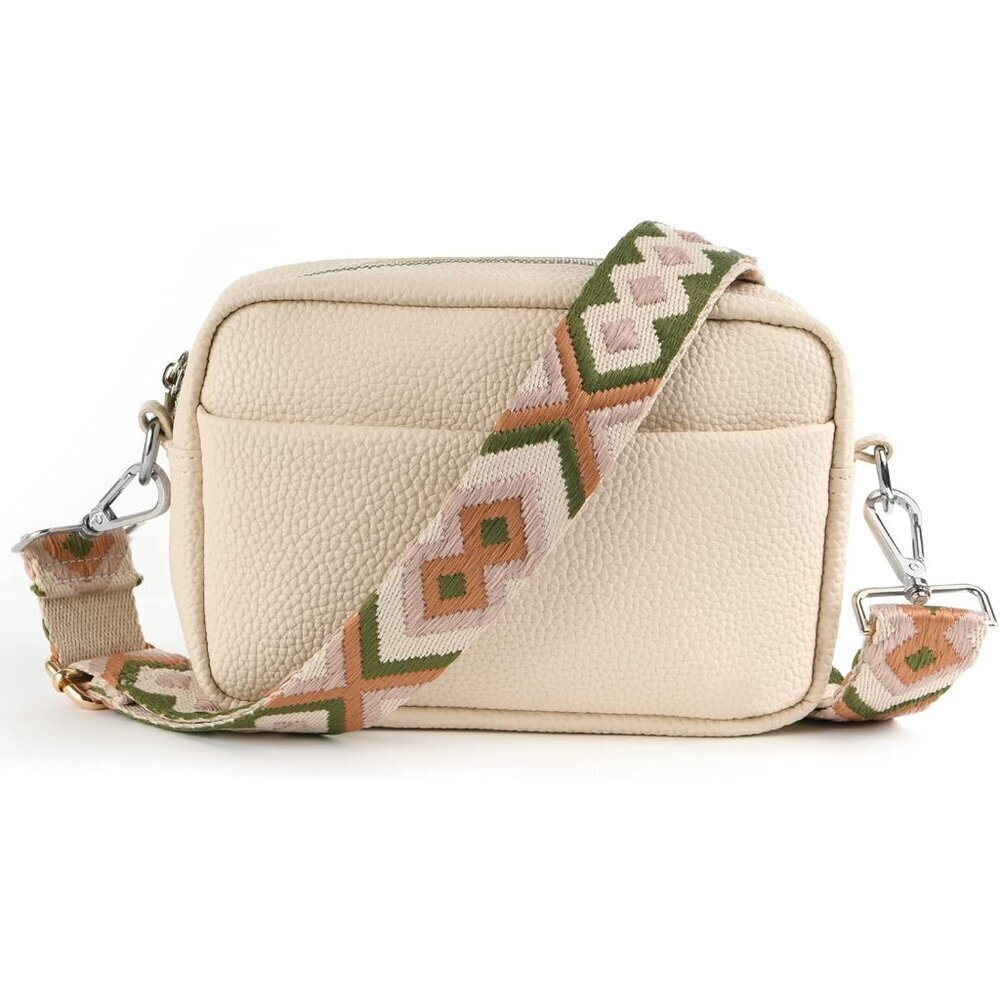 Women Crossbody Bag Synthetic Leather Compact Daily Use Shoulder Purse